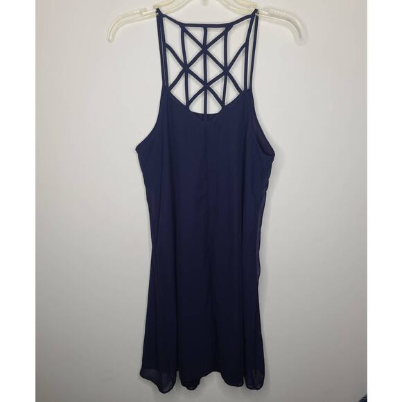 Charming Charlie navy sleeveless dress - medium - Picture 1 of 4